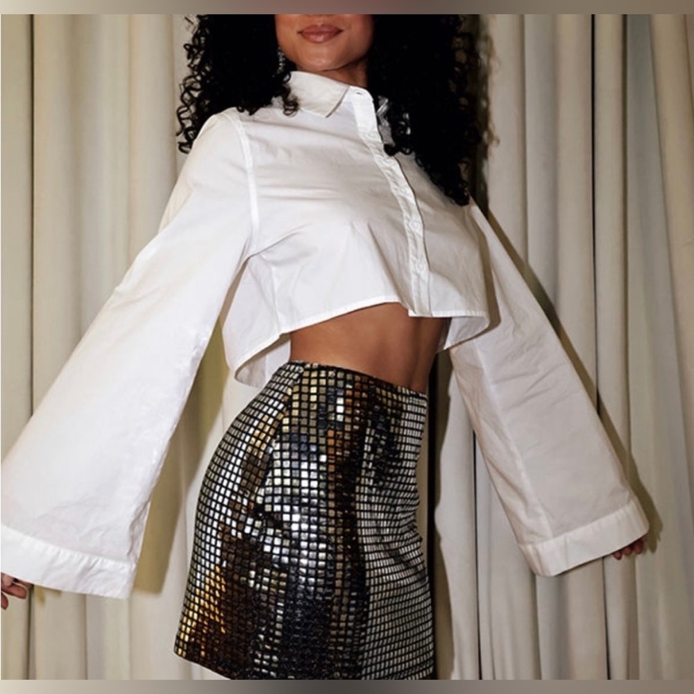 12th Tribe White Button Up Top